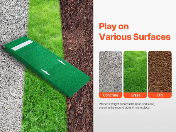 90 in Pitching Mound Portable Pitcher Mound Baseball Softball Outdoor Training