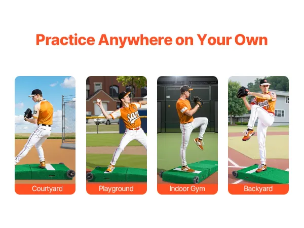 90 in Pitching Mound Portable Pitcher Mound Baseball Softball Outdoor Training