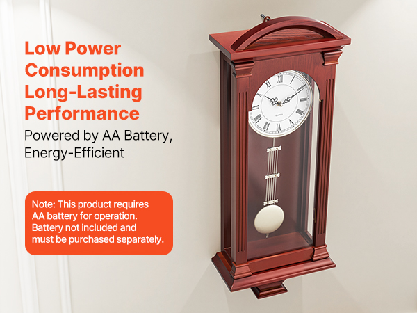 VEVOR Grandfather Clock, 26.7 in Classic Vintage Pendulum Clock