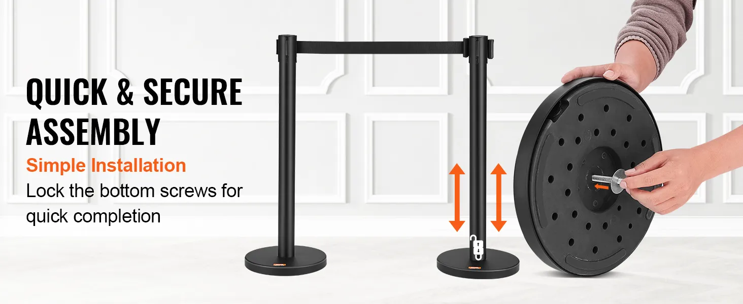 Snelle en veilige montage van VEVOR-dranghekpalen met eenvoudige installatie-instructies.