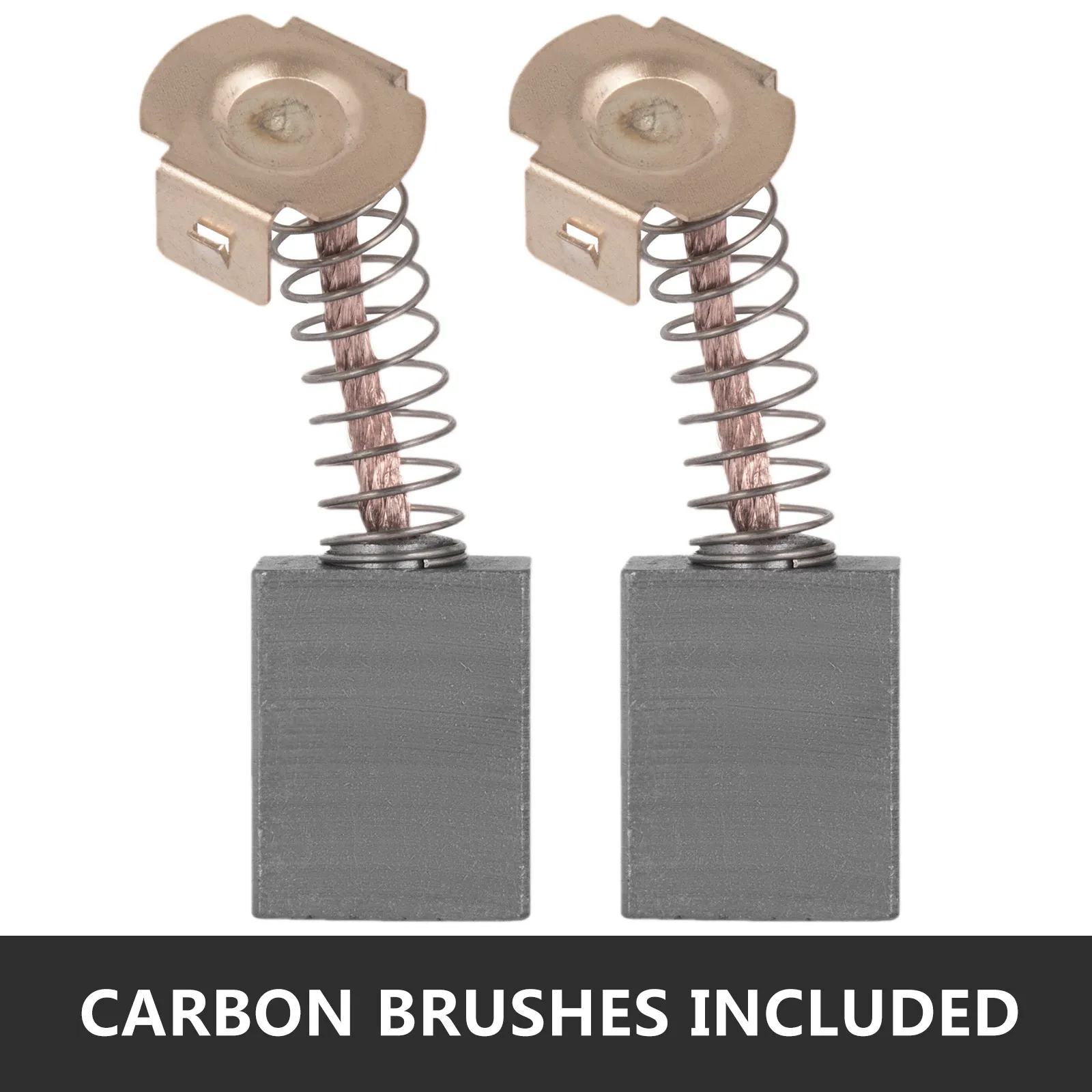 two VEVOR dc motor carbon brushes with springs included.