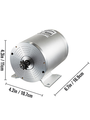VEVOR 2000W 48V Brushless Motor Kit 42A 4300RPM High Speed