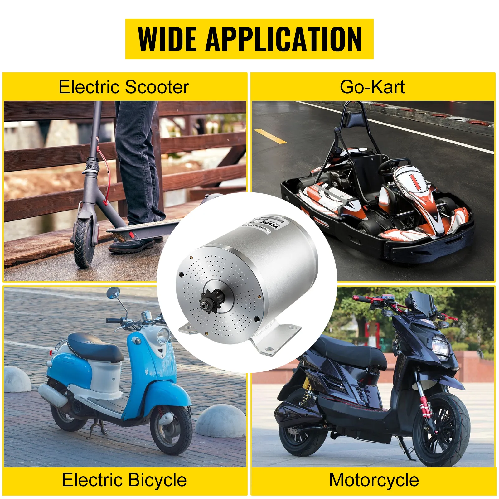VEVOR 2000w brushless motor for electric scooter, go-kart, electric bicycle, motorcycle