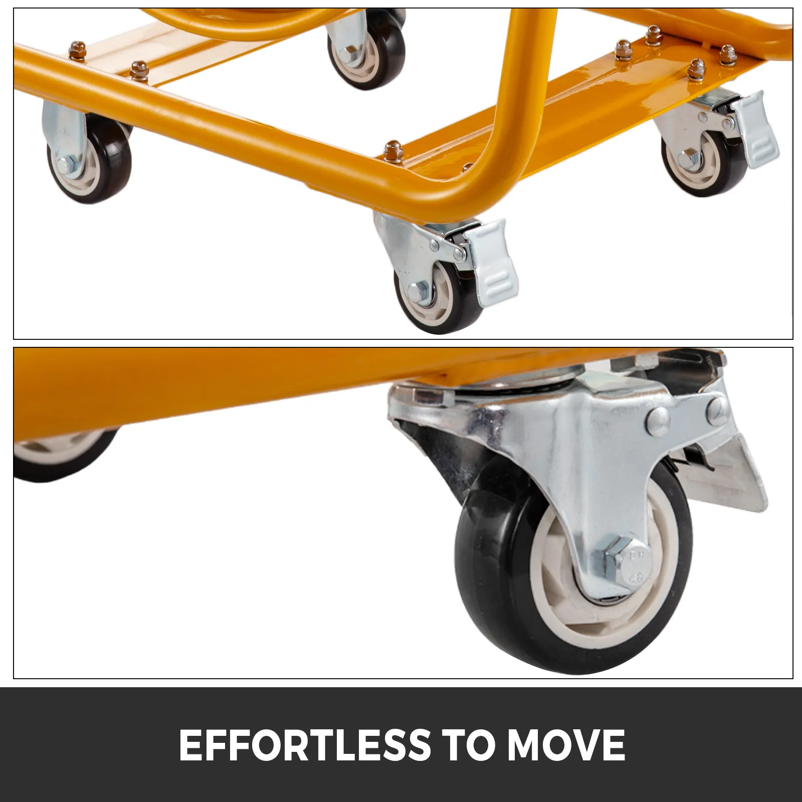 Base con ruedas amarilla del ventilador a prueba de explosiones VEVOR con ruedas giratorias duraderas.