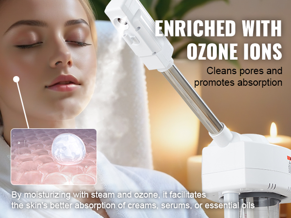 VEVOR Professional Facial Steamer, Ozone Mist Facial Steamer for