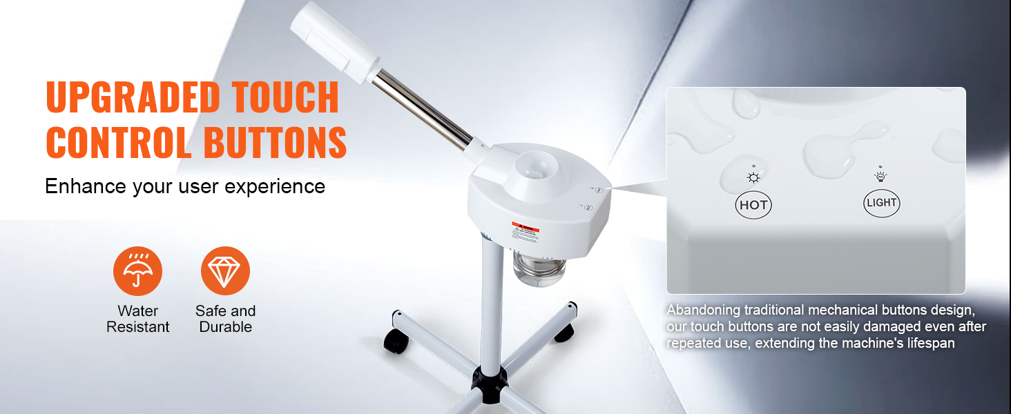 VEVOR Professional Facial Steamer, Ozone Mist Facial Steamer for
