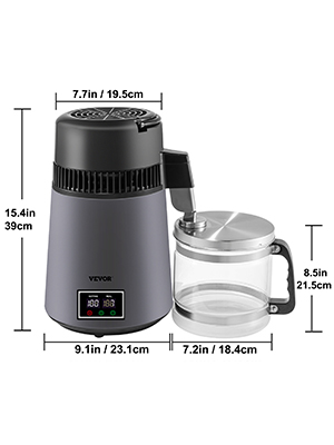 VEVOR Water Distiller 4 L Distilled Water Maker 1.1 Gal Pure Water