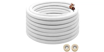 Juego de mini líneas divididas VEVOR en espiral con conectores y dos arandelas de sellado.