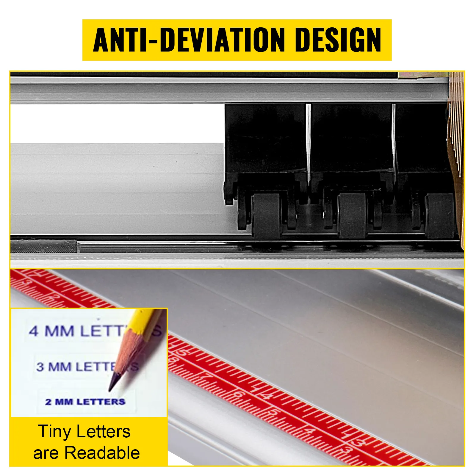 VEVOR vinyl cutter features an anti-deviation design for precise tiny letter cutting.