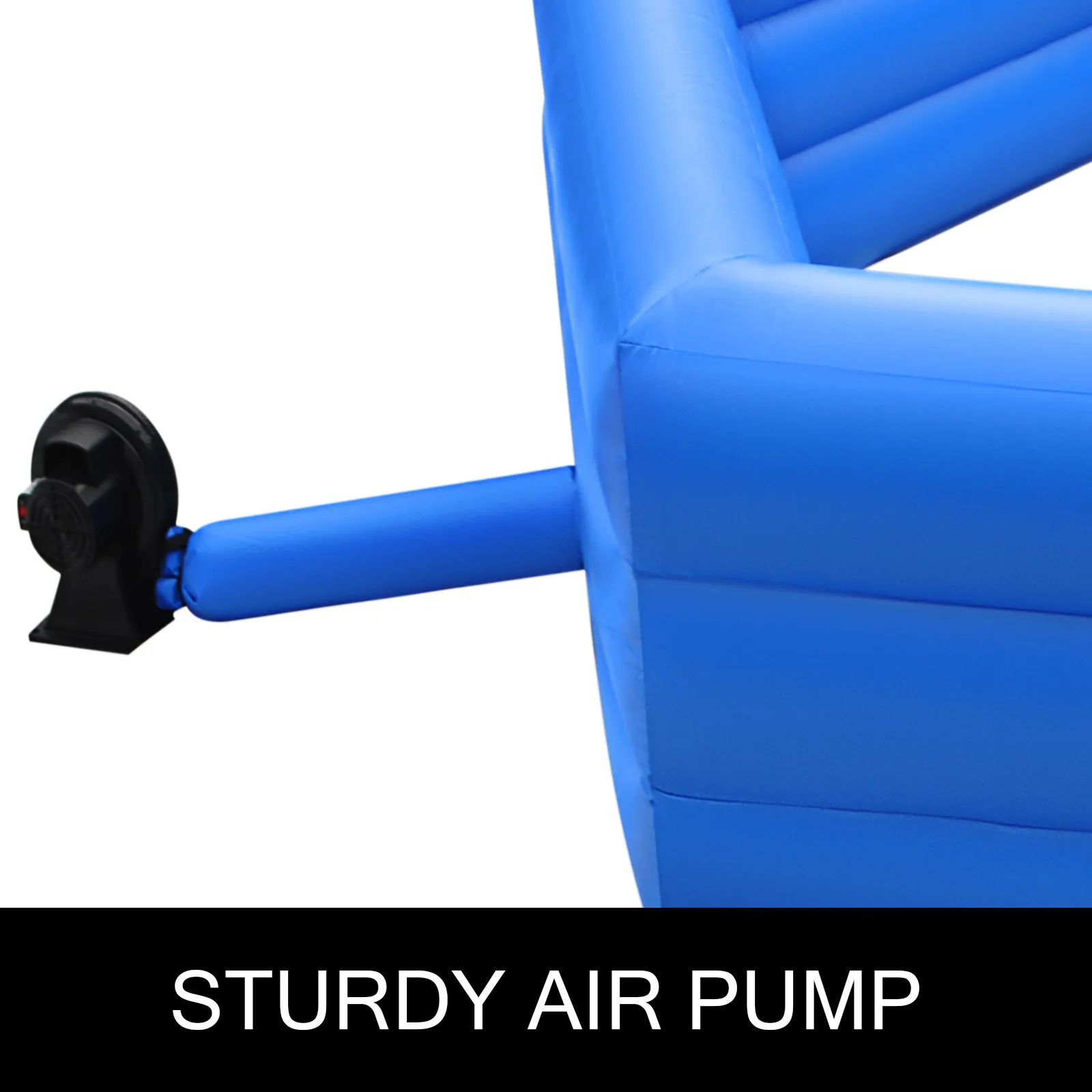 VEVOR gaga ball pit with blue inflatable walls and sturdy air pump