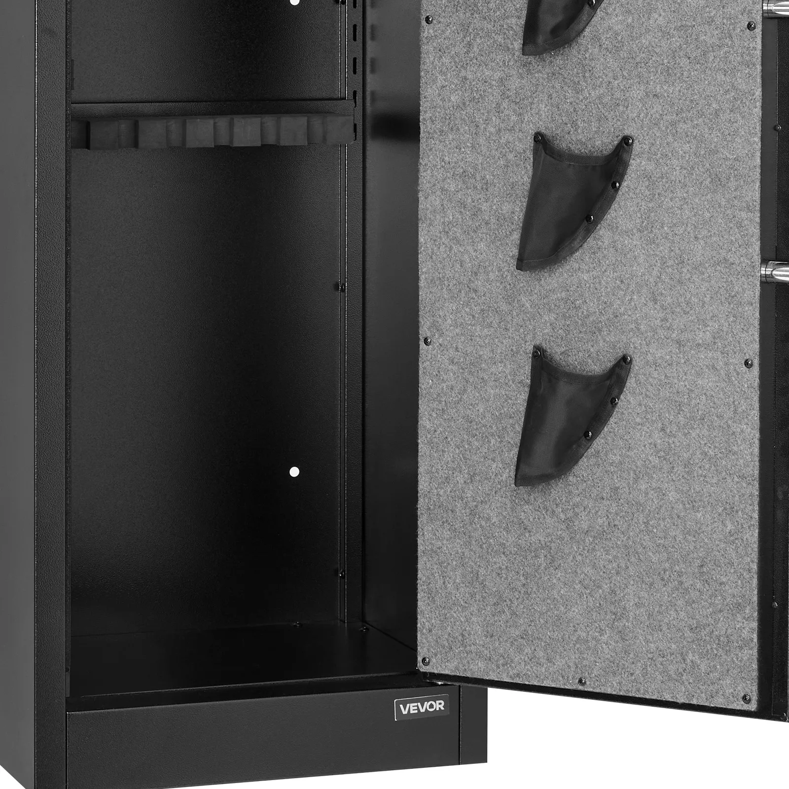 VEVOR 8-10 Gun Safe, Long Gun Cabinet for Rifles and Pistols, Quick Access Fireproof Rifle Safe with 3 Pistol Pockets and Adjustable Racks, Large Digital Cabinet with Fingerprint and Password Lock