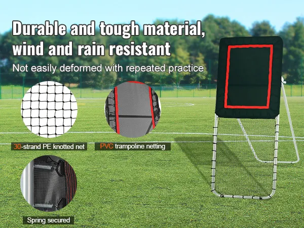 VEVOR Lacrosse-Rebounder für das Feld, mit langlebigem PE-Netz, PVC-Trampolinnetz und federgesichertem Rahmen.
