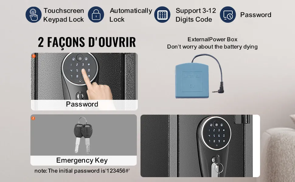 Coffre Fort VEVOR Pour 8-10 Fusils – Armoire à Armes Avec Clavier Numérique