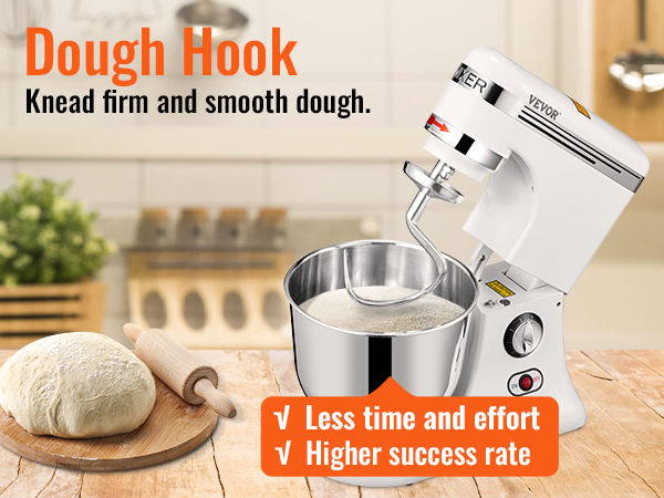食器 musicseeker VEVOR 600W Stand Mixer 11-Speed Tilt-Head Dough Mixer 7.4 Qt