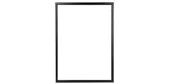 Marco de póster de película LED VEVOR con borde negro y pantalla blanca brillante.