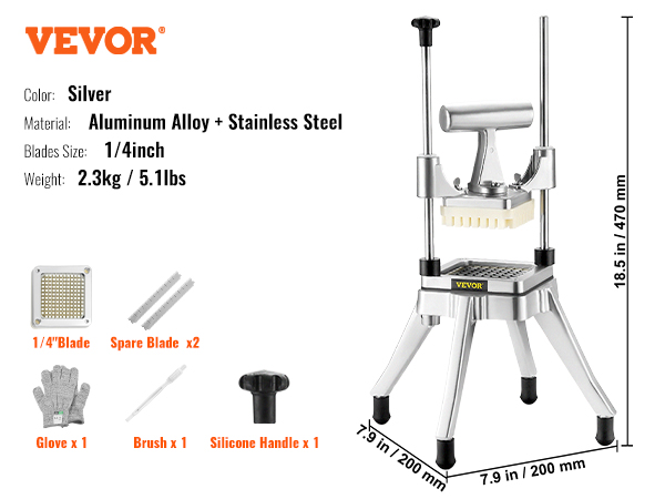 VEVOR Commercial Vegetable Fruit Chopper 1/4