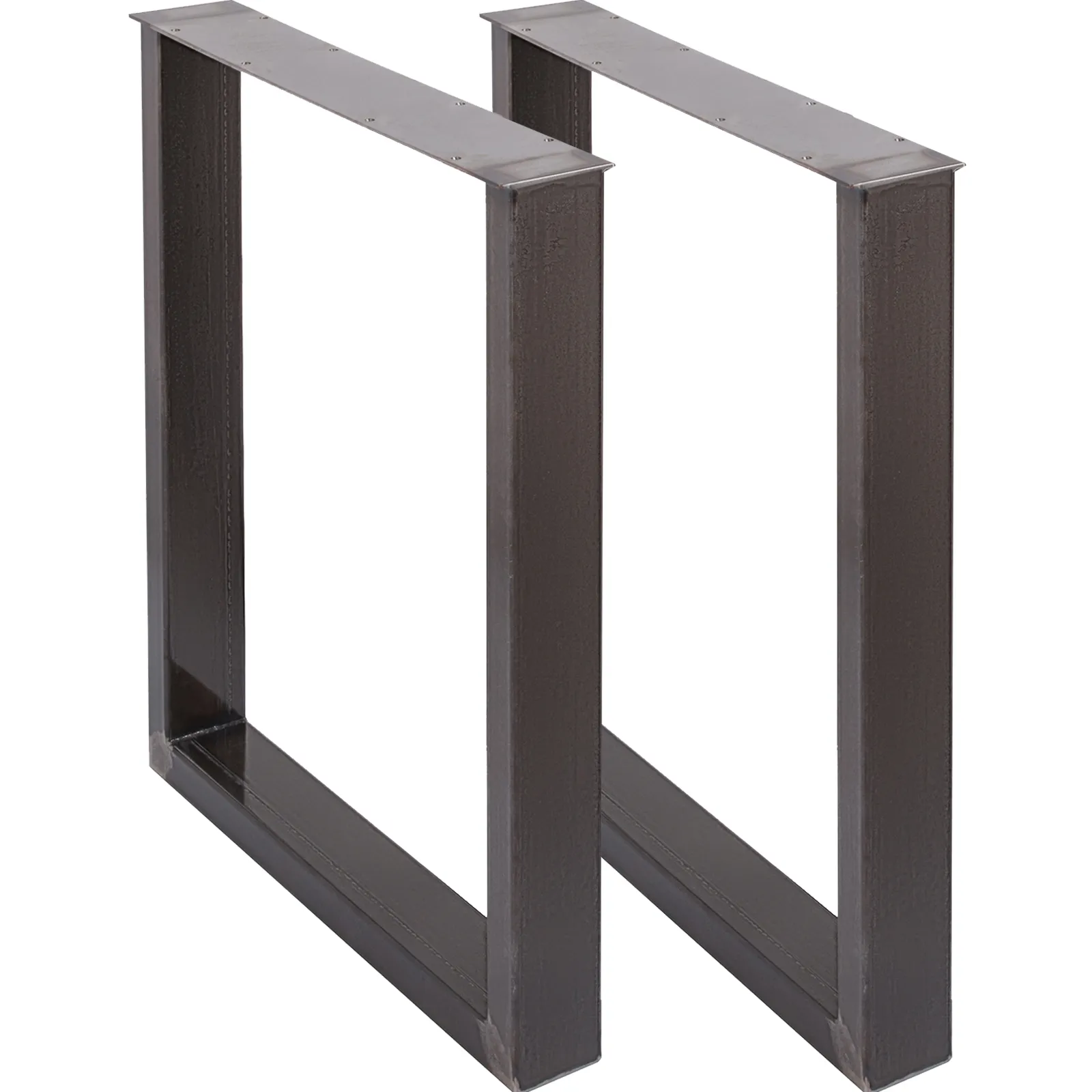 VEVOR steel table legs, sturdy rectangular black metal frame.