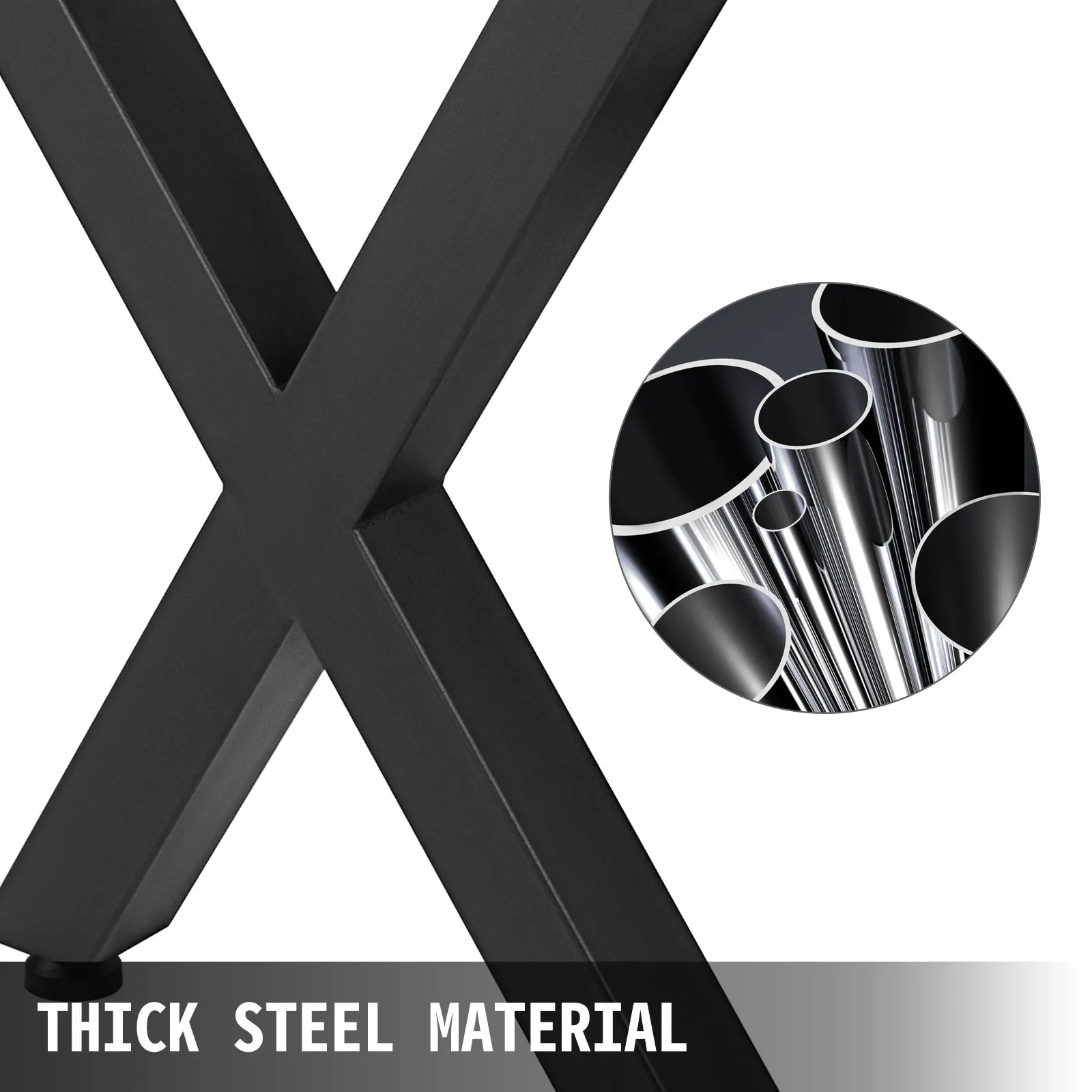 VEVOR Stahl-Tischbeine im X-Design mit dickem Stahlmaterial.