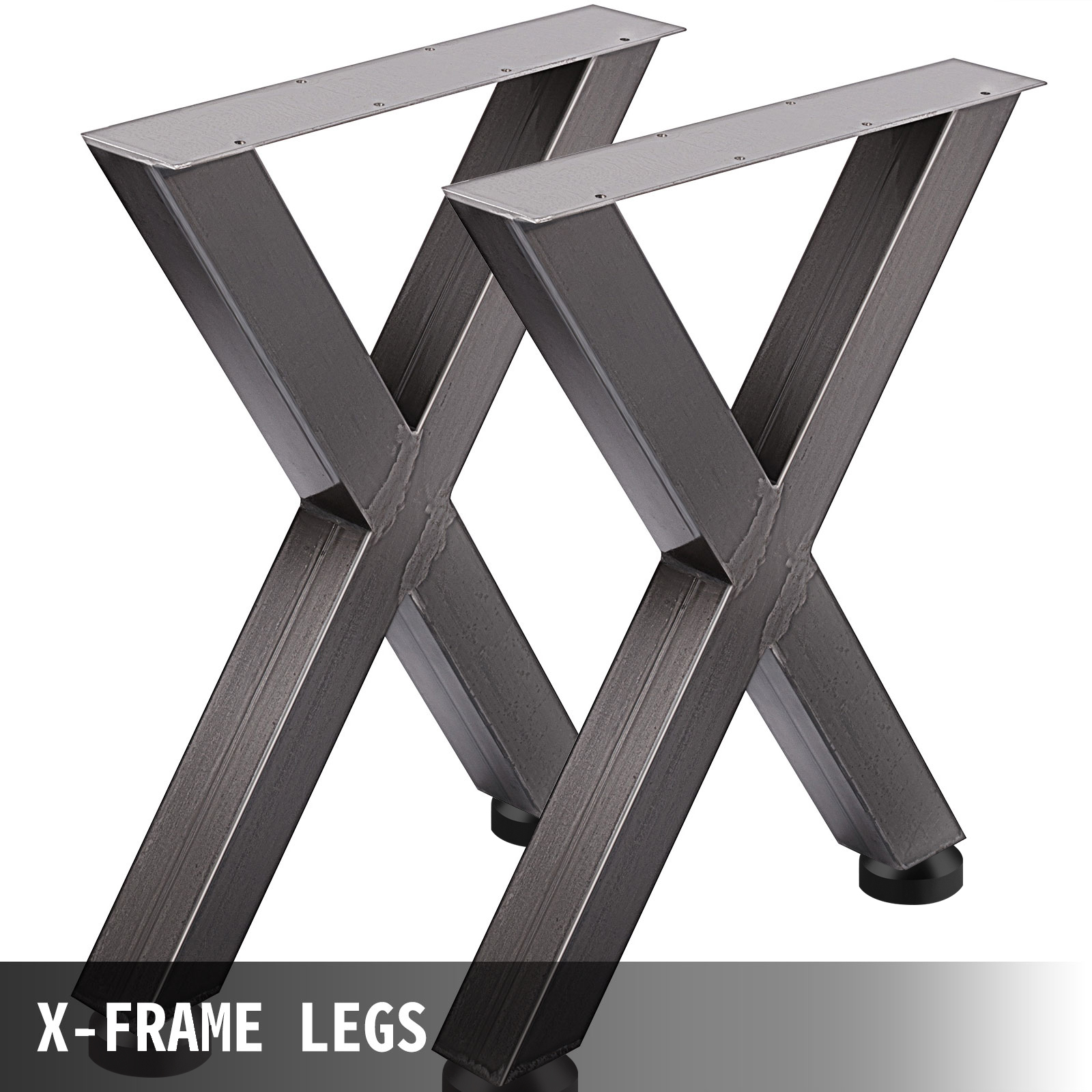 VEVOR Set of 2 Iron Table Legs, 28''Height 24''Wide Dining