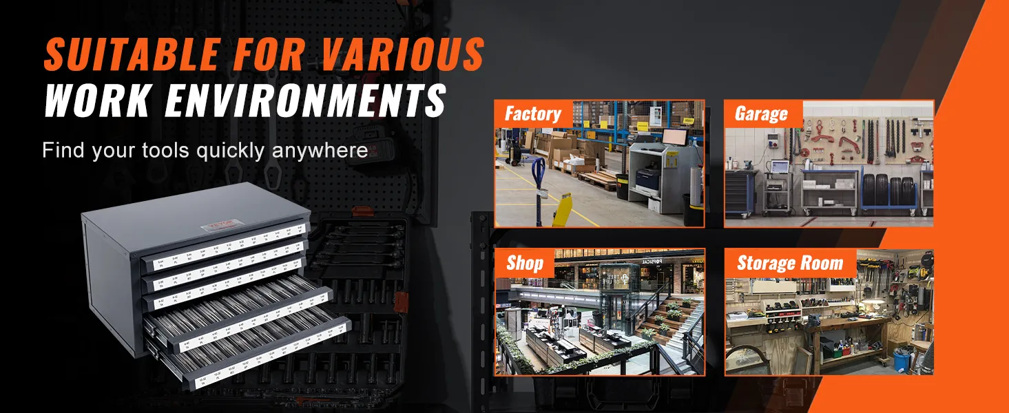 VEVOR tap dispenser cabinet, ideal for factory, garage, shop, and storage room, enhances tool organization.