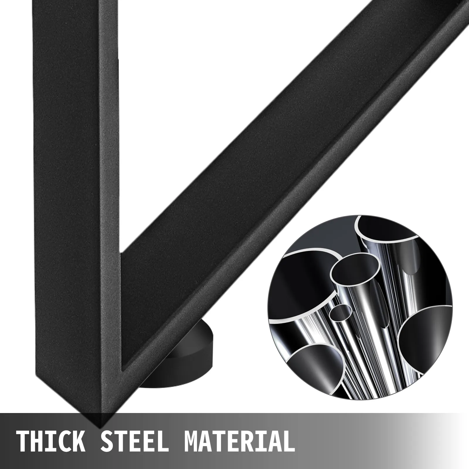 VEVOR table legs with thick steel material, detailed view of sturdy construction.