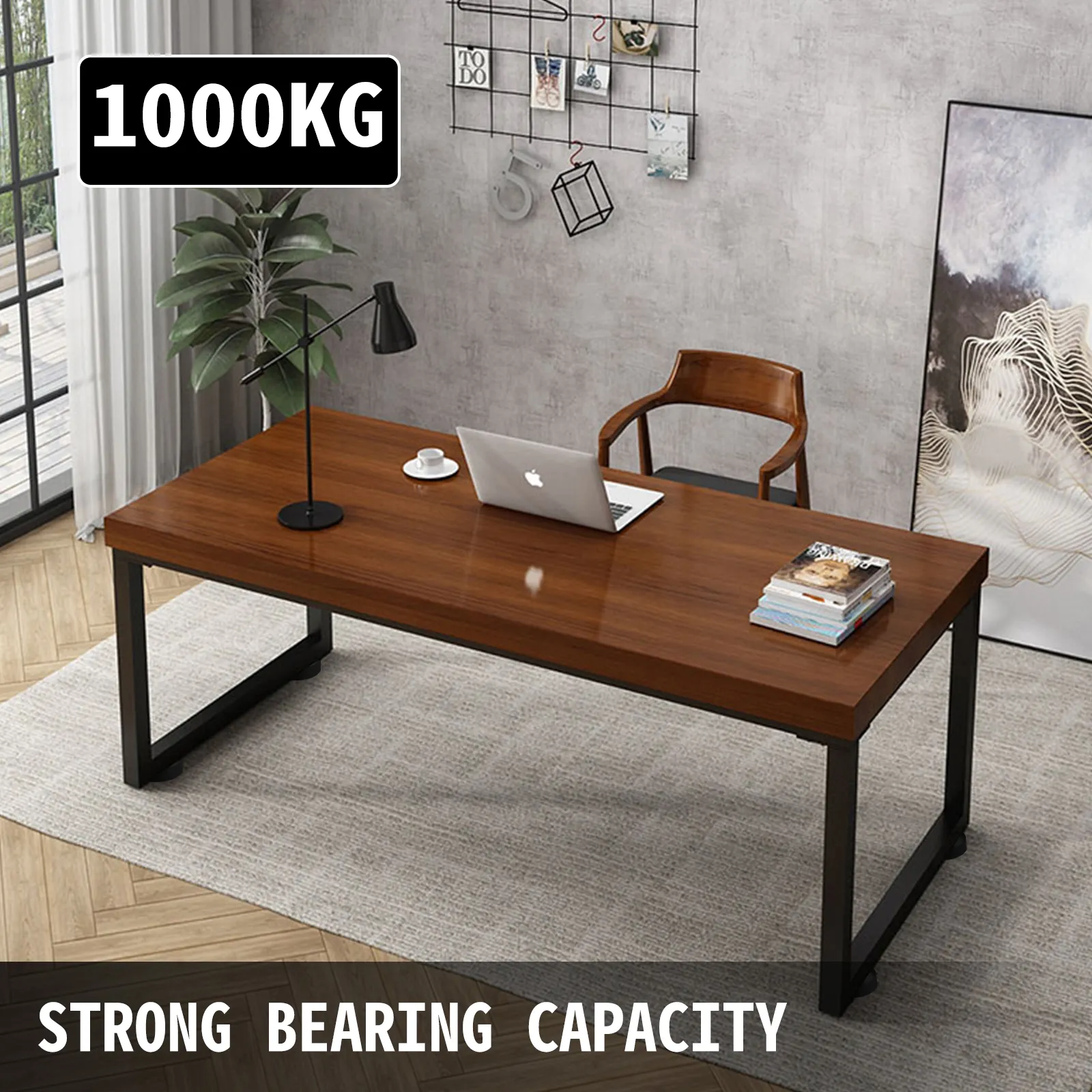 modern office desk with VEVOR table legs, holding 1000kg, showcasing strong bearing capacity.
