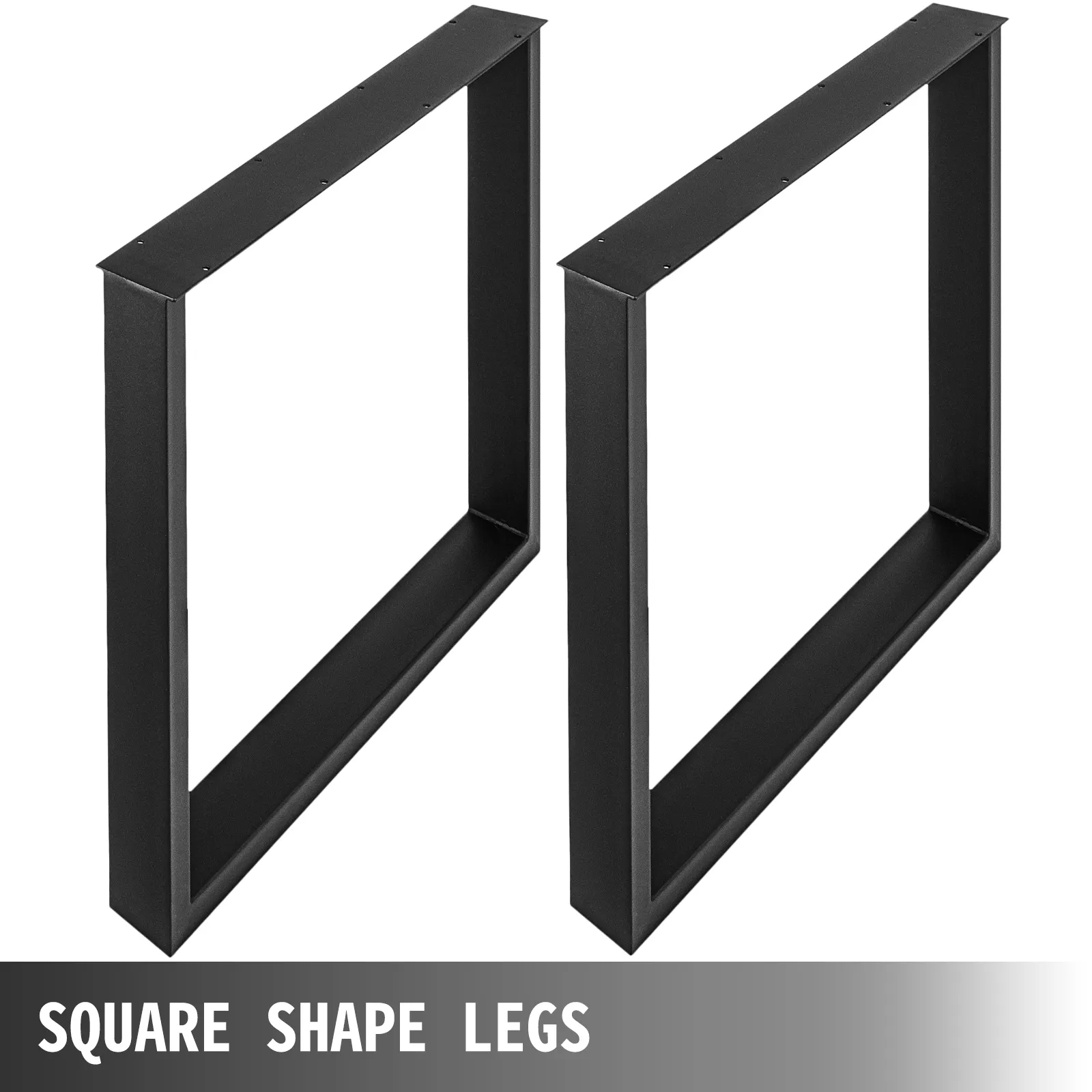 black square-shaped VEVOR table legs displayed on a white background.