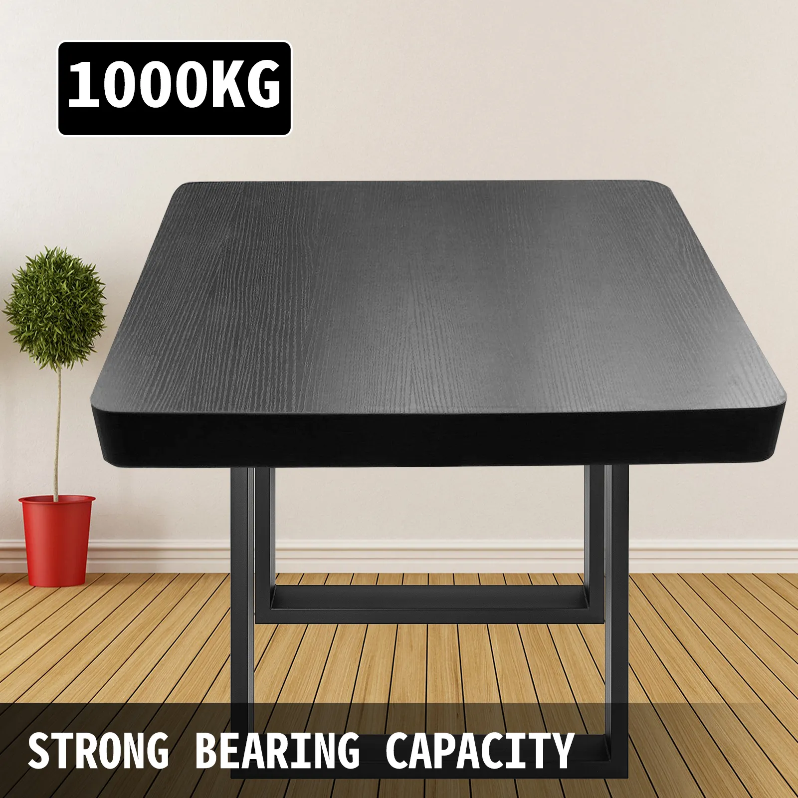 VEVOR steel table legs with 1000kg bearing capacity, strong and durable design.