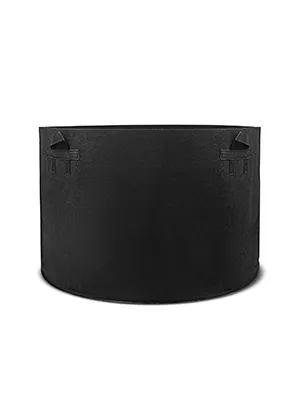 Bolsa de cultivo de plantas VEVOR negra con asas sobre fondo blanco.