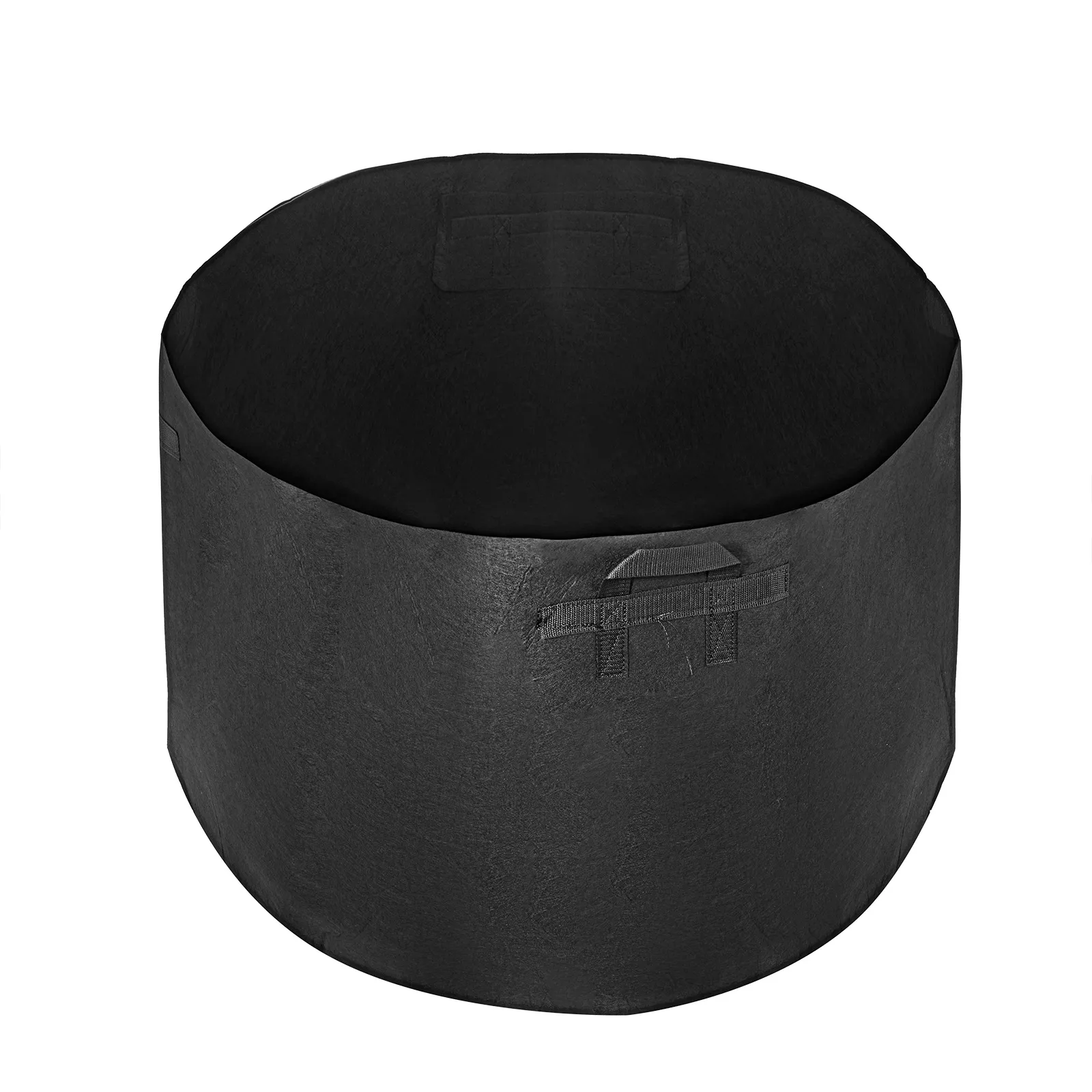 Bolsa de cultivo de plantas VEVOR negra con asas resistentes y diseño espacioso.