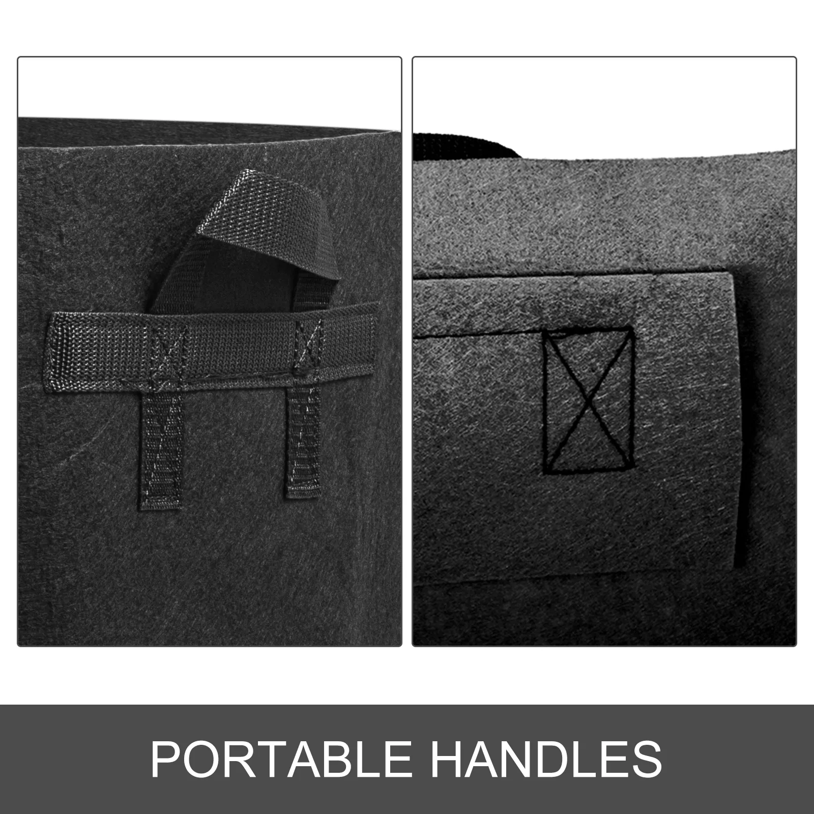 Bolsa de cultivo de plantas VEVOR con asas portátiles reforzadas.