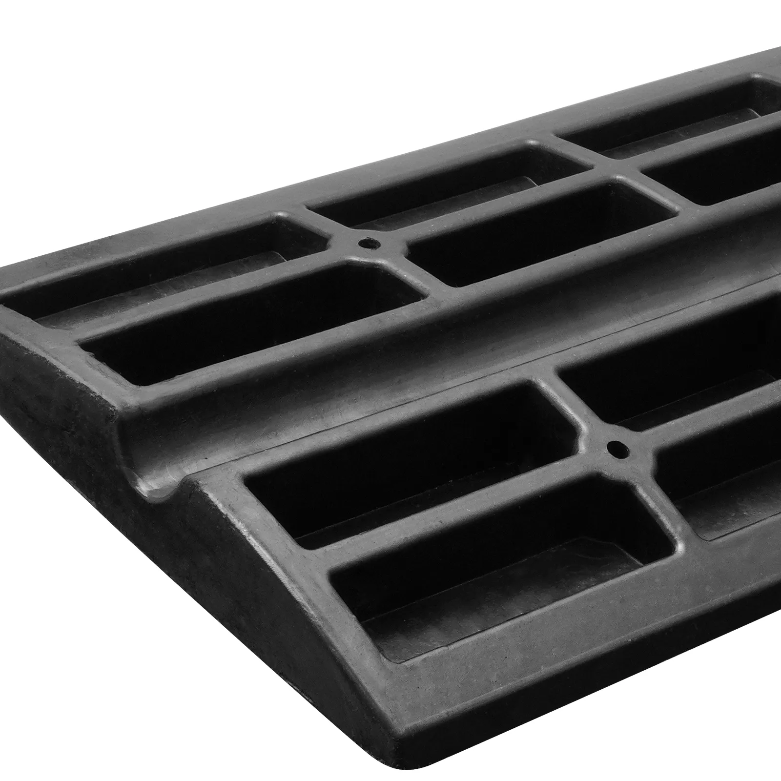 VEVOR Curb Ramp, 3 Pack Rubber Driveway Ramps, Heavy Duty 33069 lbs Weight Capacity Threshold Ramp, 2.6-inch High Curbside Bridge Ramps for Loading Dock Garage Sidewalk, Expandable Full Ramp Set
