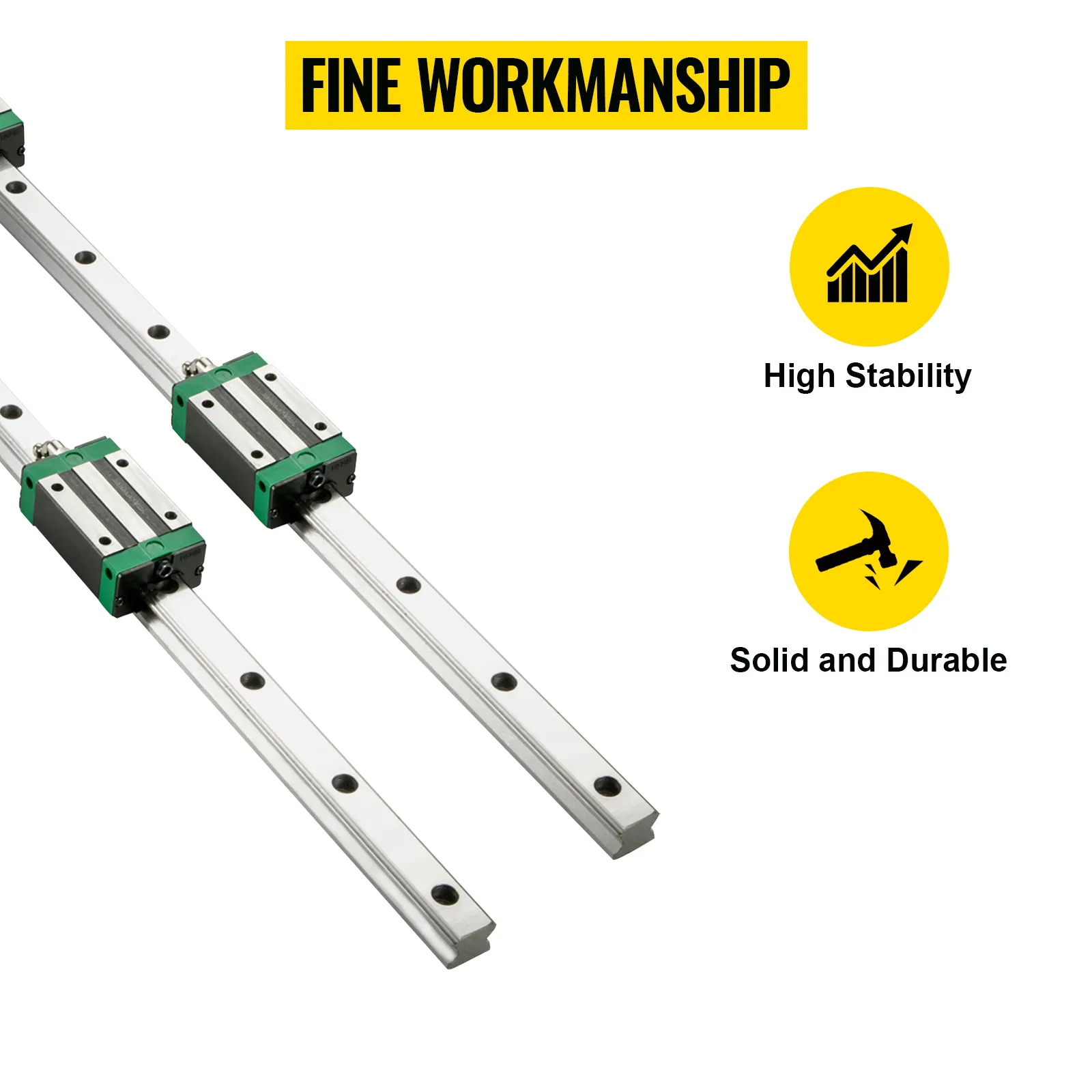 VEVOR linear rail kit with fine workmanship, high stability, and durability.