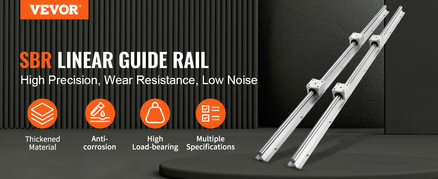 Kit Rails Linéaires SBR12 400mm Avec 4 Blocs - Pour CNC, Machines Automatisées, Robots - 5