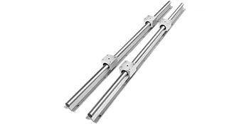 two VEVOR linear rails with slider blocks, parallel and metallic.