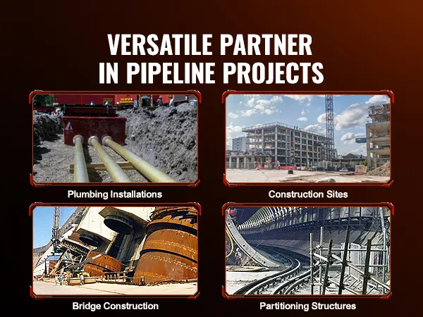 versatile partner in pipeline projects: pipeline processing, construction sites, bridge construction, partitioning structures