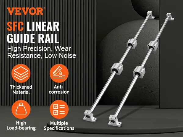 VEVOR sfc linear guide rail with high precision, wear resistance, and low noise.