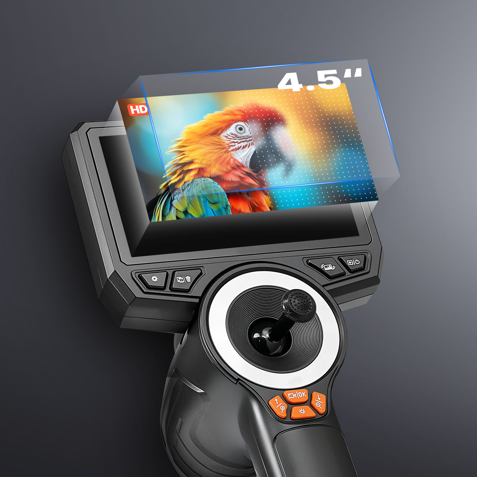 VEVOR Articulating Borescope with 3.9mm Ultra Slim Lens, 4-Way 360