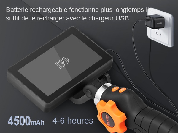 Kamera inspekcyjna do kanalizacji VEVOR — obiektyw