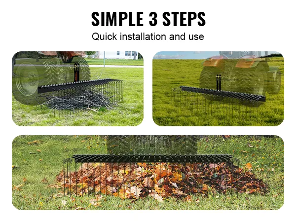 De VEVOR-sleephark is veelzijdig en geschikt voor drie verschillende situaties waarin u uw tuin moet opruimen.