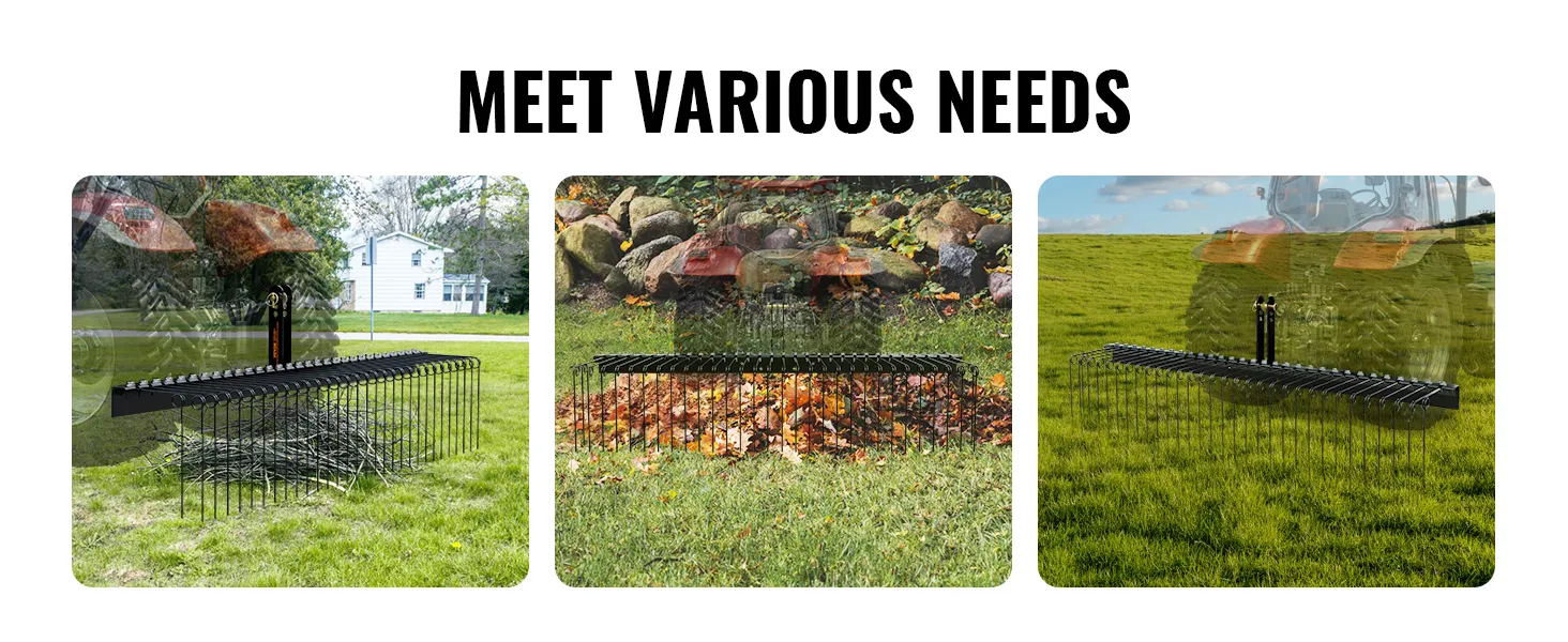 De VEVOR-sleephark is veelzijdig en geschikt voor drie verschillende situaties waarin u uw tuin moet opruimen.