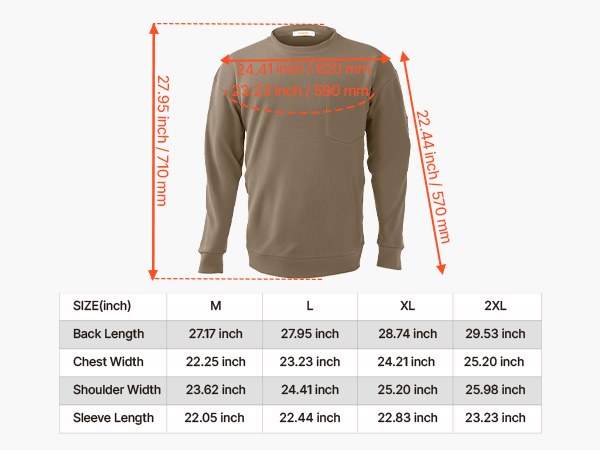 VEVOR FR Long Sleeve T Shirt – 7oz Cotton, Gray, L