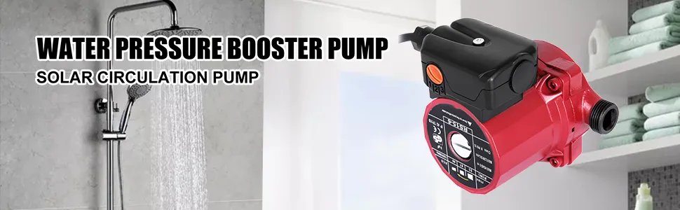 Bomba de recirculación VEVOR para circulación solar y aumento de presión de agua en duchas.
