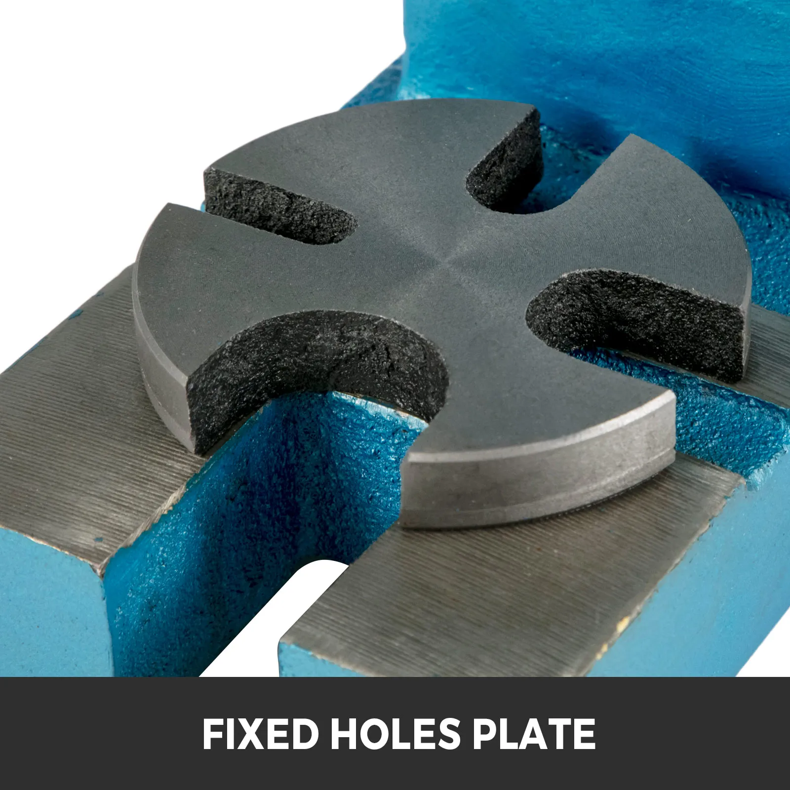 VEVOR heavy duty arbor press fixed holes plate in blue and gray.