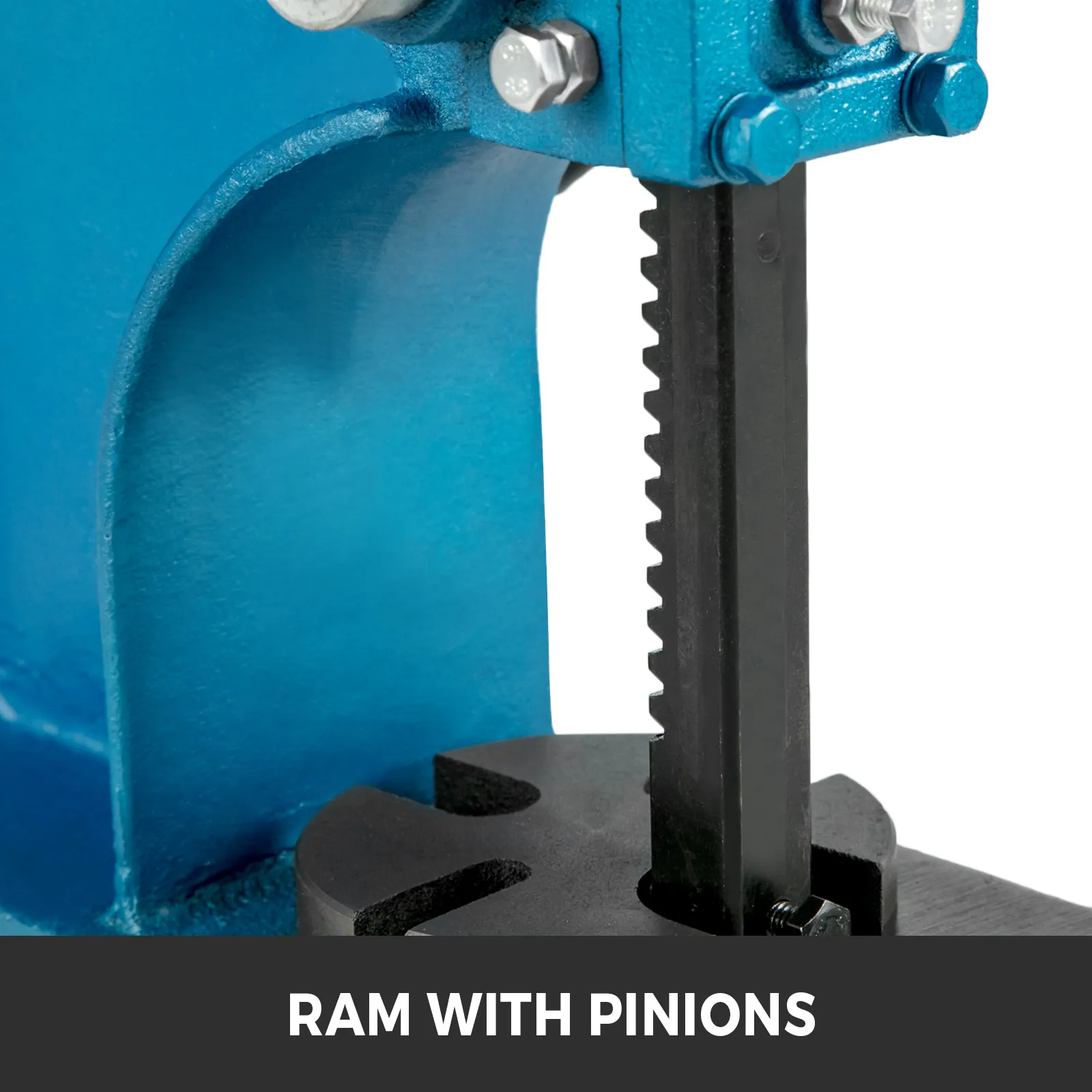VEVOR arbor press ram with pinions close-up.