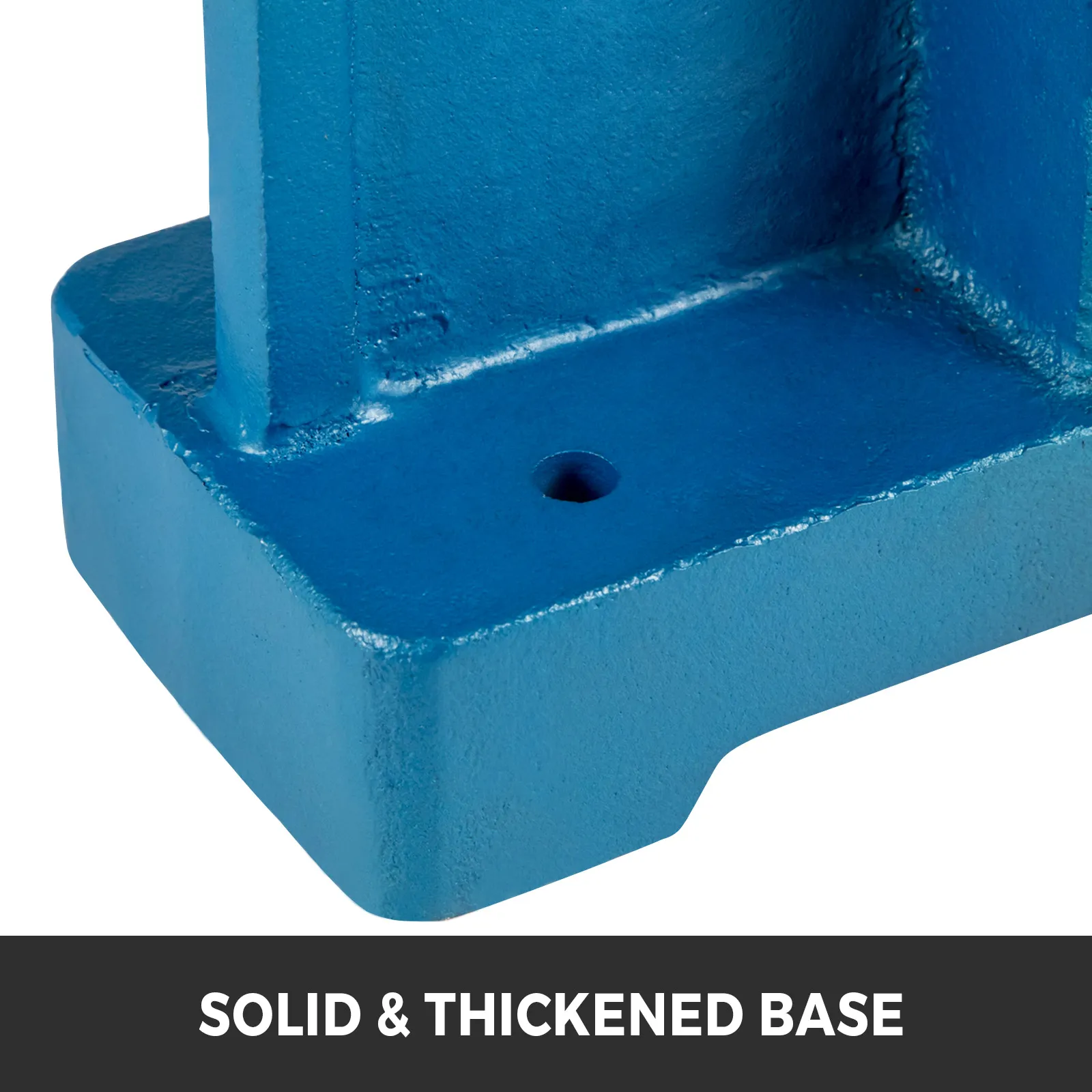 VEVOR arbor press with solid and thickened blue base.