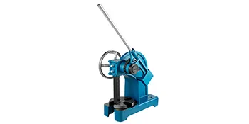 blue VEVOR heavy duty arbor press with a lever and gear mechanism.