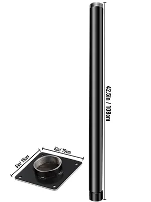 Poste de protección solar VEVOR con dimensiones de 108 cm de alto y 15 cm de base.