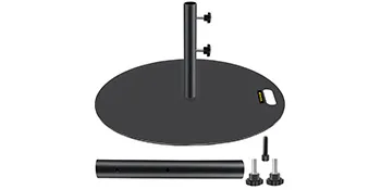 Base de sombrilla VEVOR con placa negra redonda y tornillos ajustables.