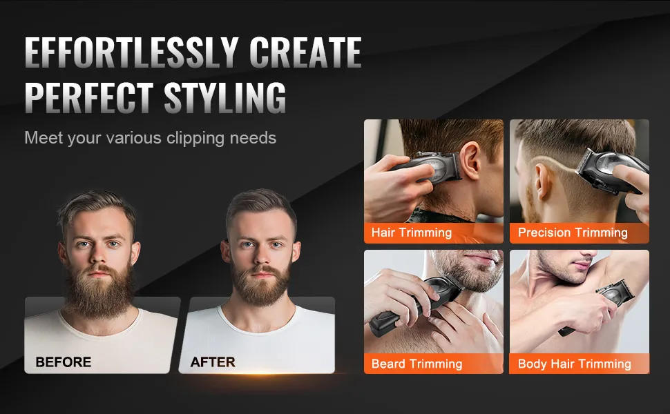 VEVOR Professional Hair Clipper Men's Barber Clipper 10000RPM & DLC Fade Blade